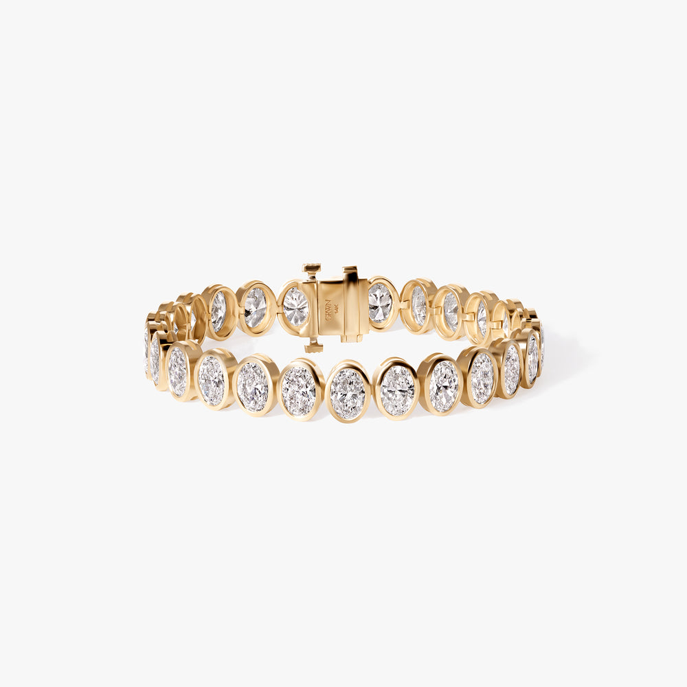 Oval Diamond Bezel Tennis Bracelet