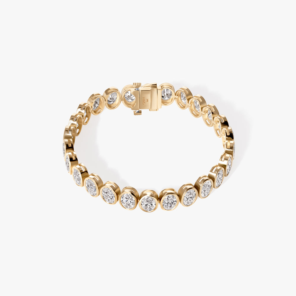 Oval Diamond Bezel Tennis Bracelet