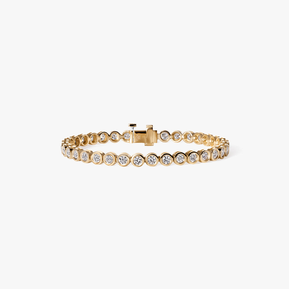 Round Diamond Bezel Tennis Bracelet