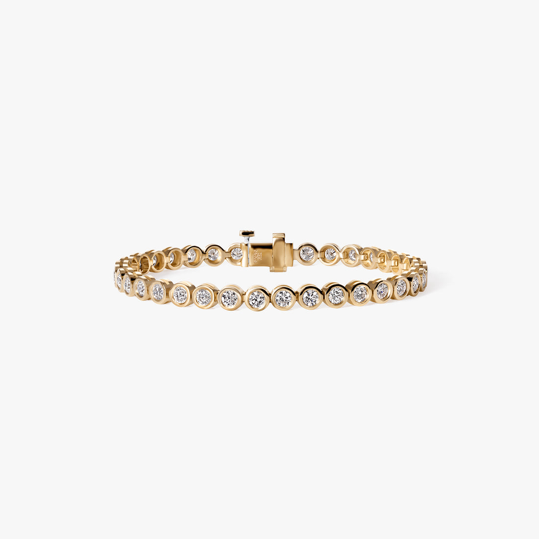 Round Diamond Bezel Tennis Bracelet