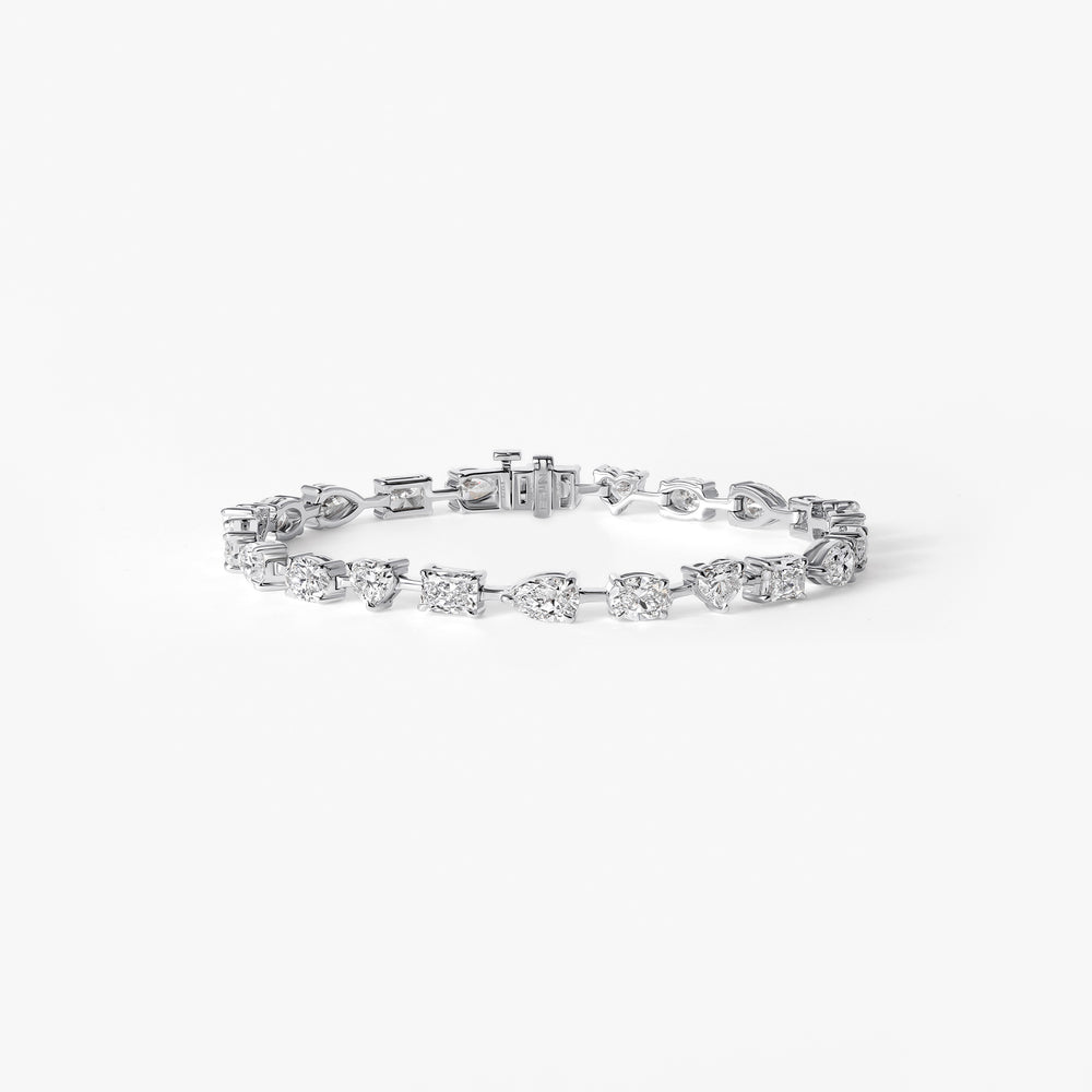 Mixed Shape Diamond Tennis Bracelet