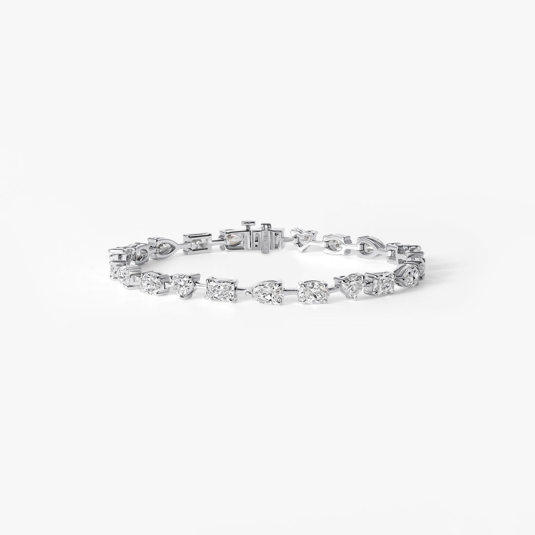 Mixed Shape Diamond Tennis Bracelet