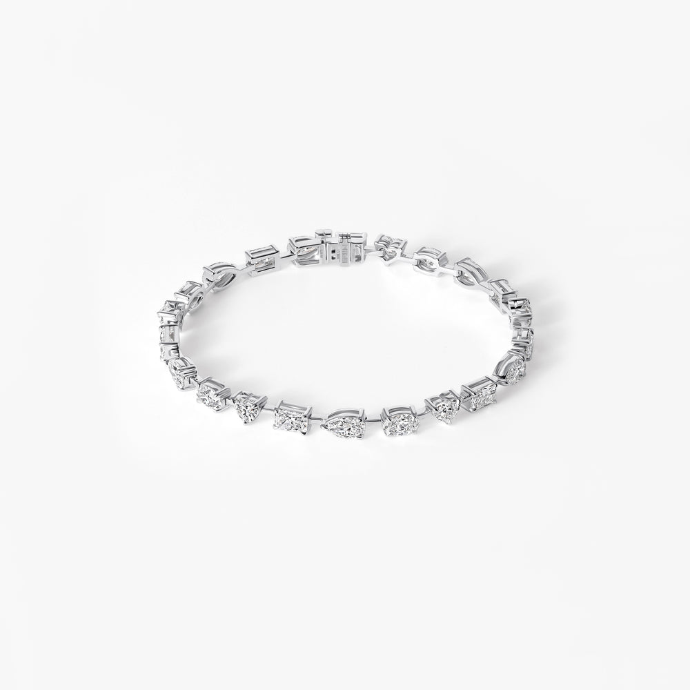Mixed Shape Diamond Tennis Bracelet