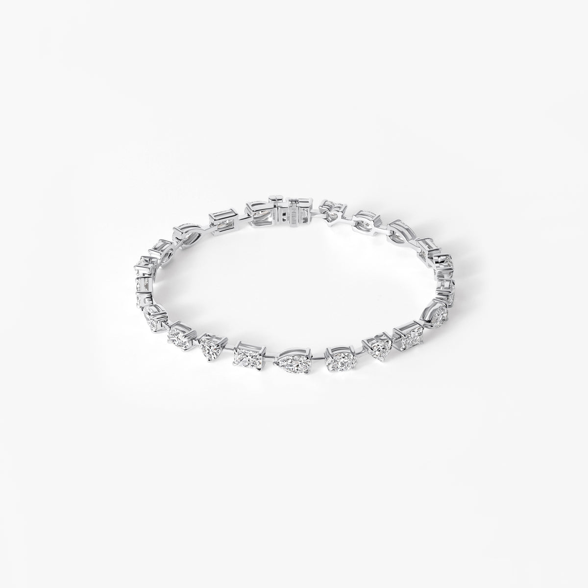 Mixed Shape Diamond Station Bracelet