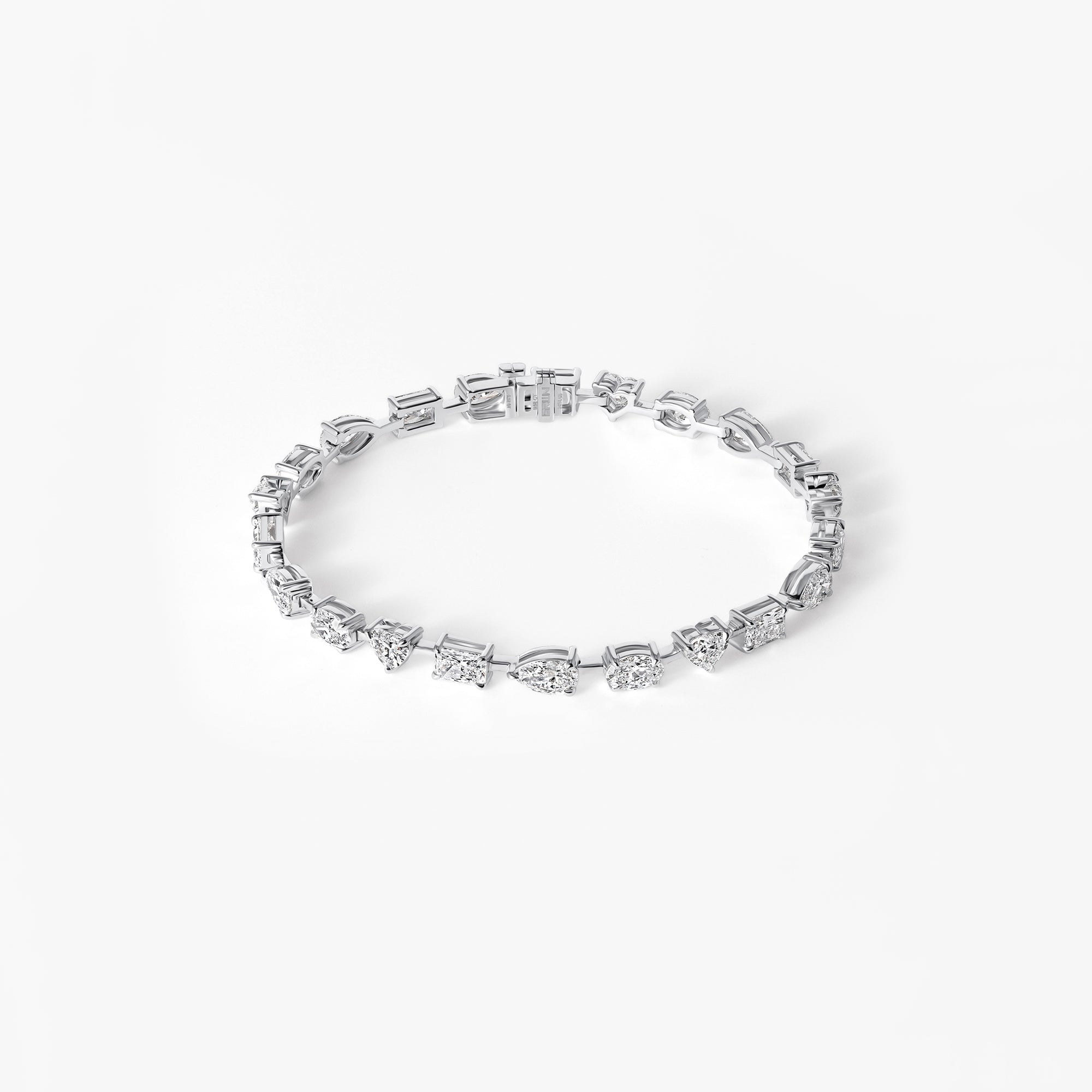 Mixed Shape Diamond Station Bracelet