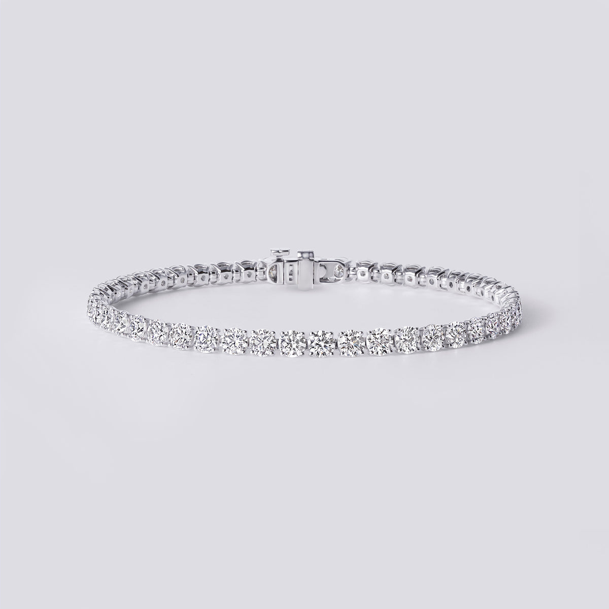Round 4 Prong Tennis Bracelet (8 3/4CTW), White Gold