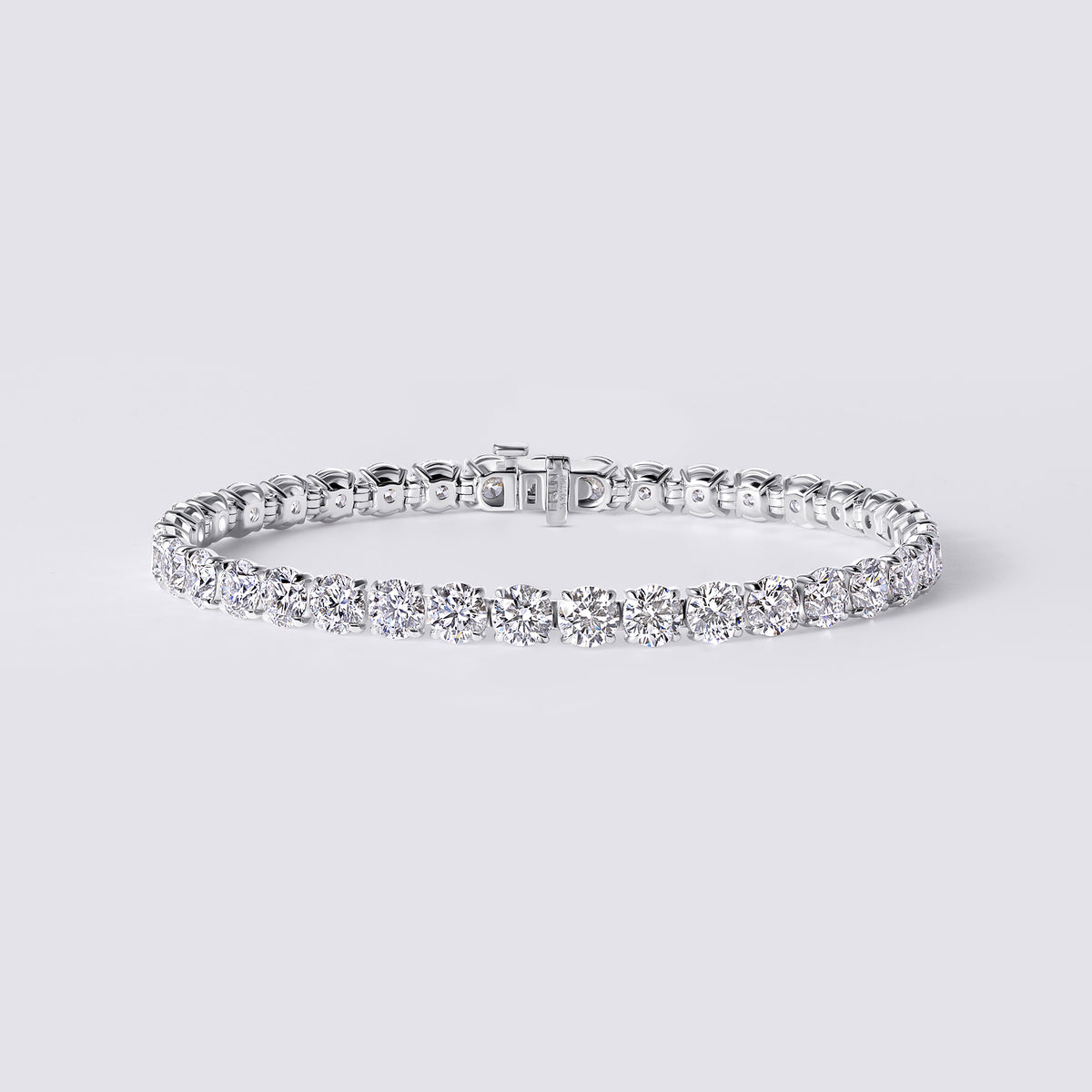 Diamond Classics Round 4 Prong Tennis Bracelet, White Gold