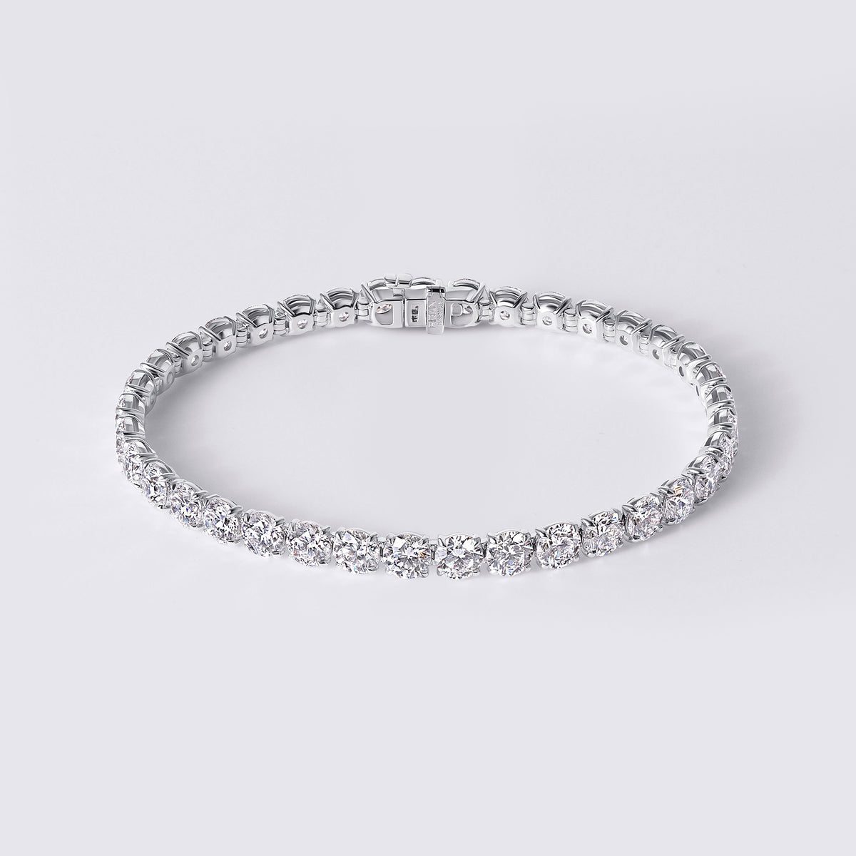 Diamond Classics Round 4 Prong Tennis Bracelet, White Gold