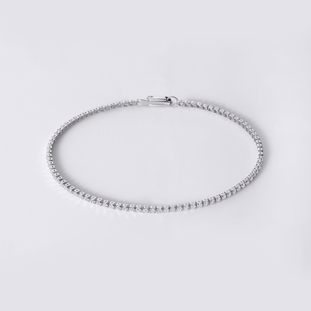 Round 4 Prong Tennis Bracelet (1 1/4CTW), White Gold