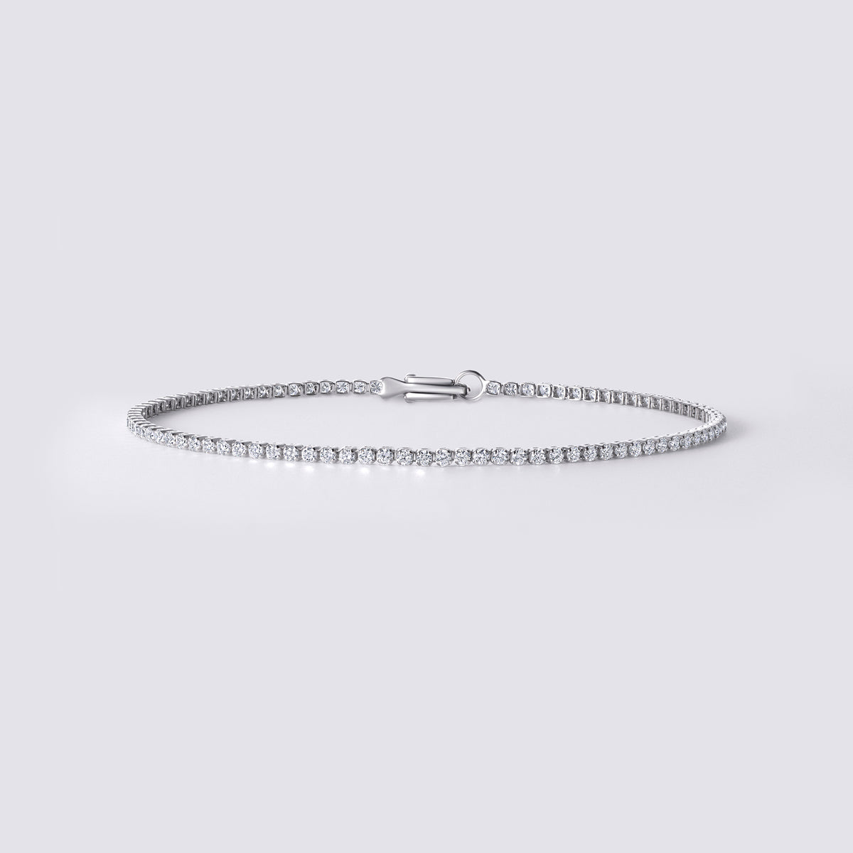 Round 4 Prong Tennis Bracelet (1 1/4CTW), White Gold