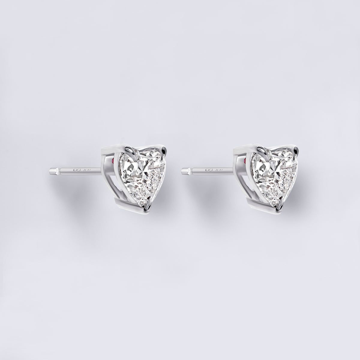 Diamond Essential Lab Grown Heart Studs (2CTW), White Gold