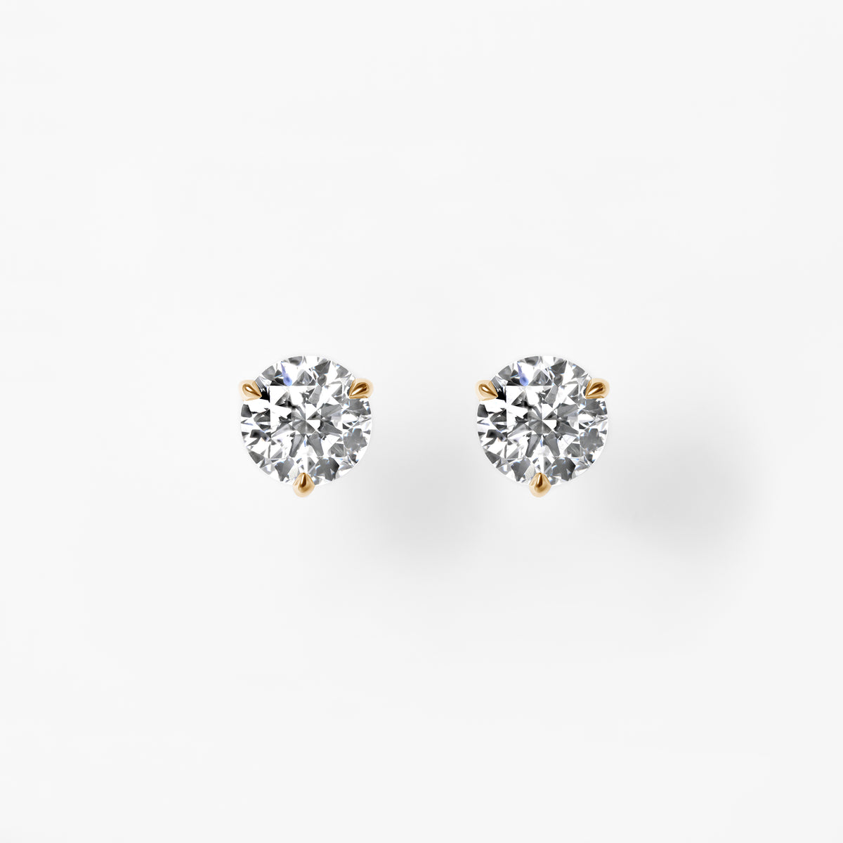 Round Diamond Stud Earrings