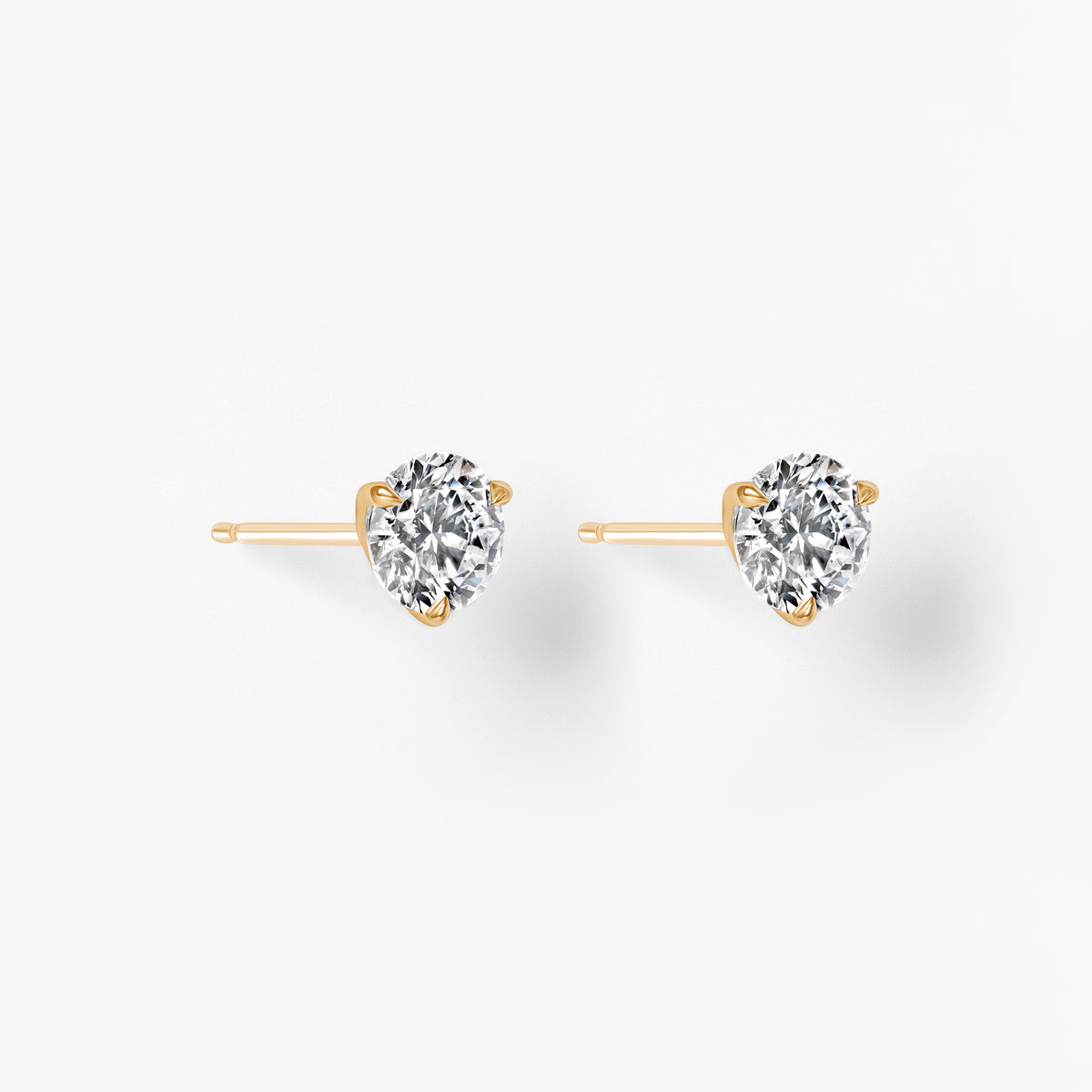 Round Diamond Stud Earrings