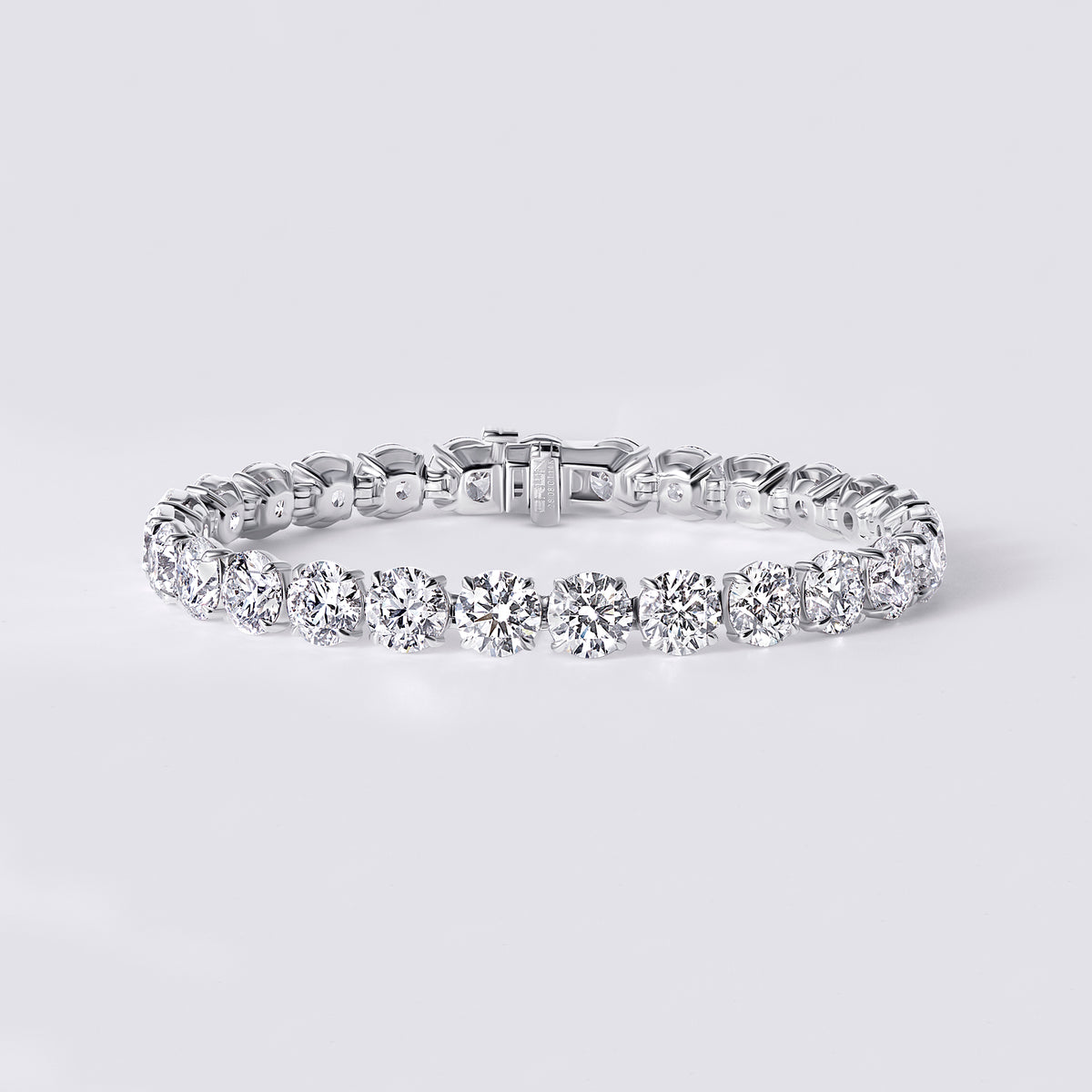 Round 28CT 4-Prong Tennis Bracelet, White Gold