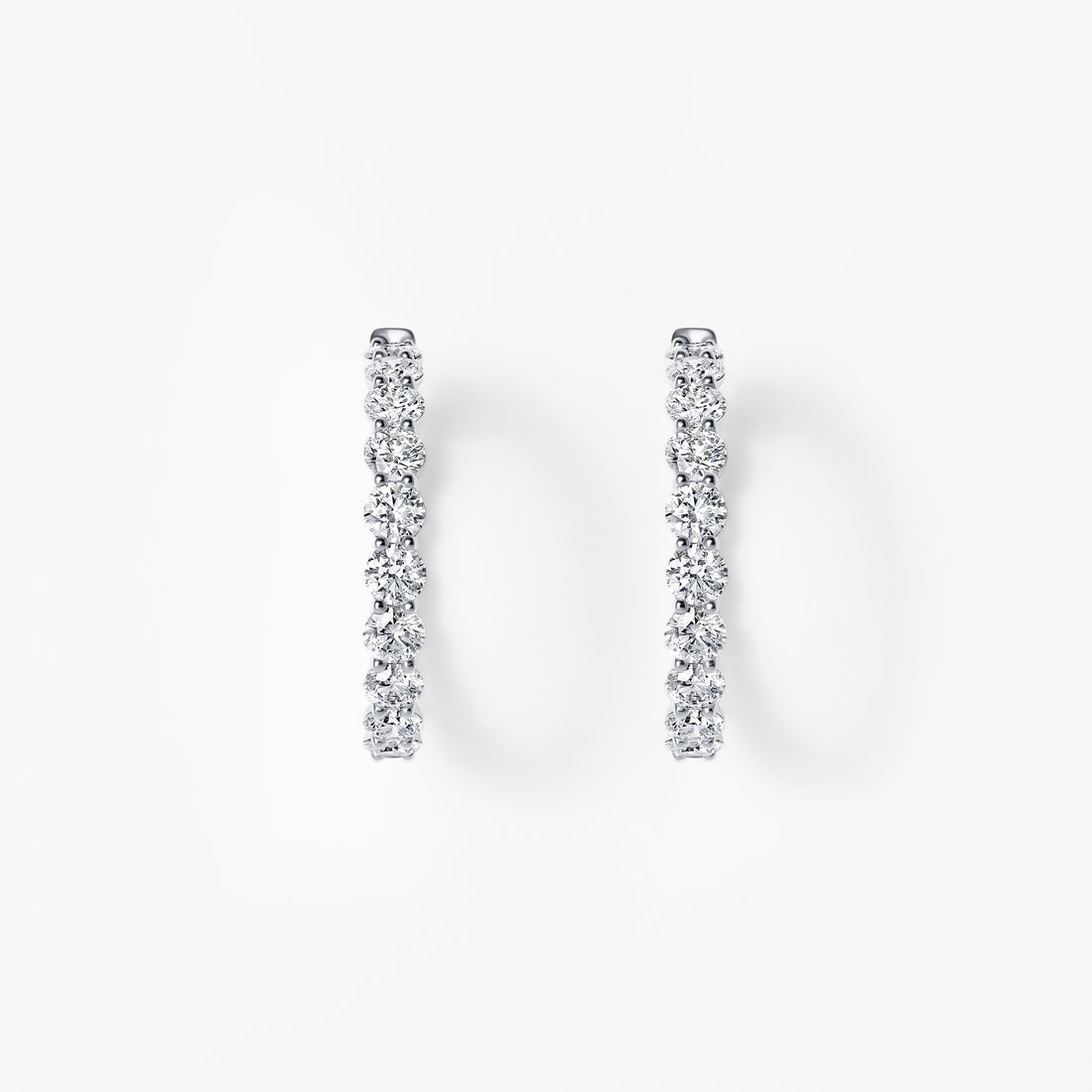 Round Diamond Inside Out 33mm Hoop Earrings