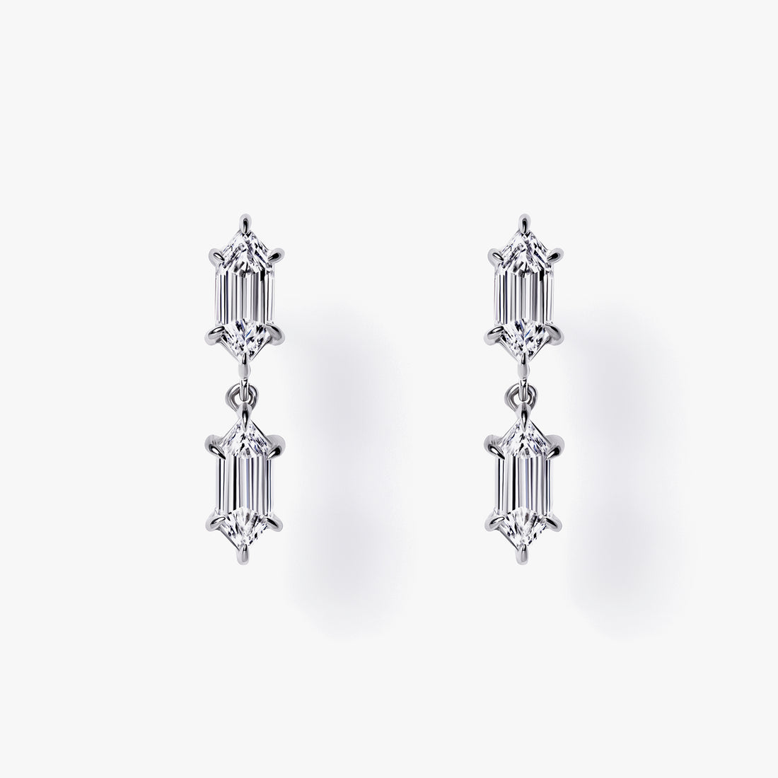 Hexagon Diamond Earrings