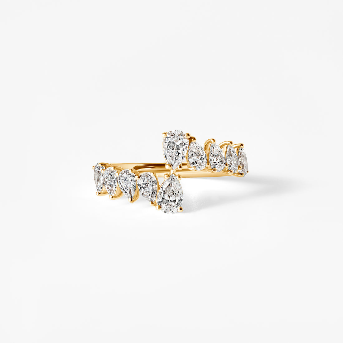 Pear Diamond Wrap Ring