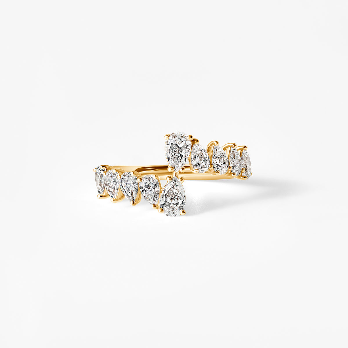 Pear Diamond Wrap Ring