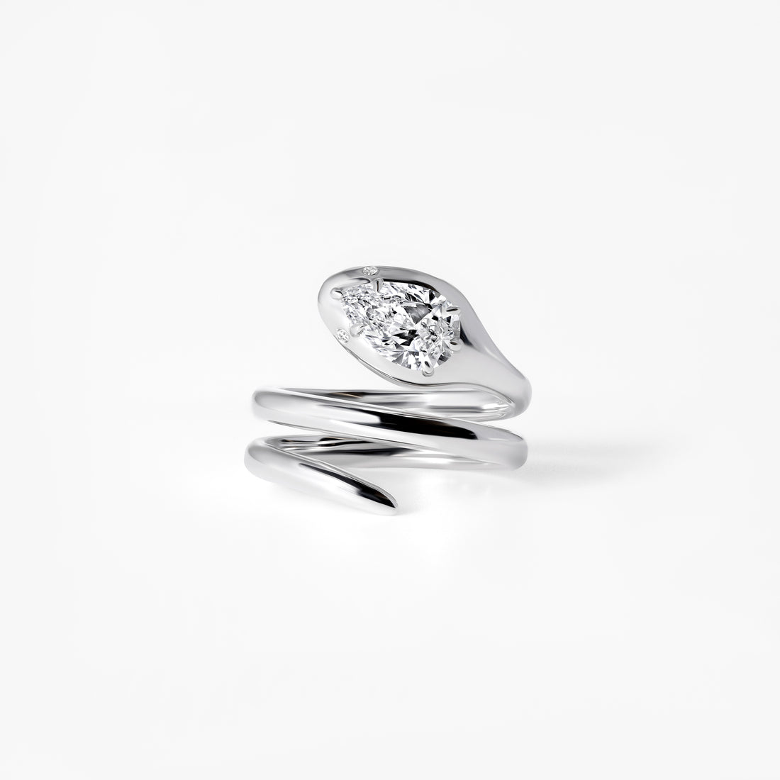 Diamond Snake Wrap Ring