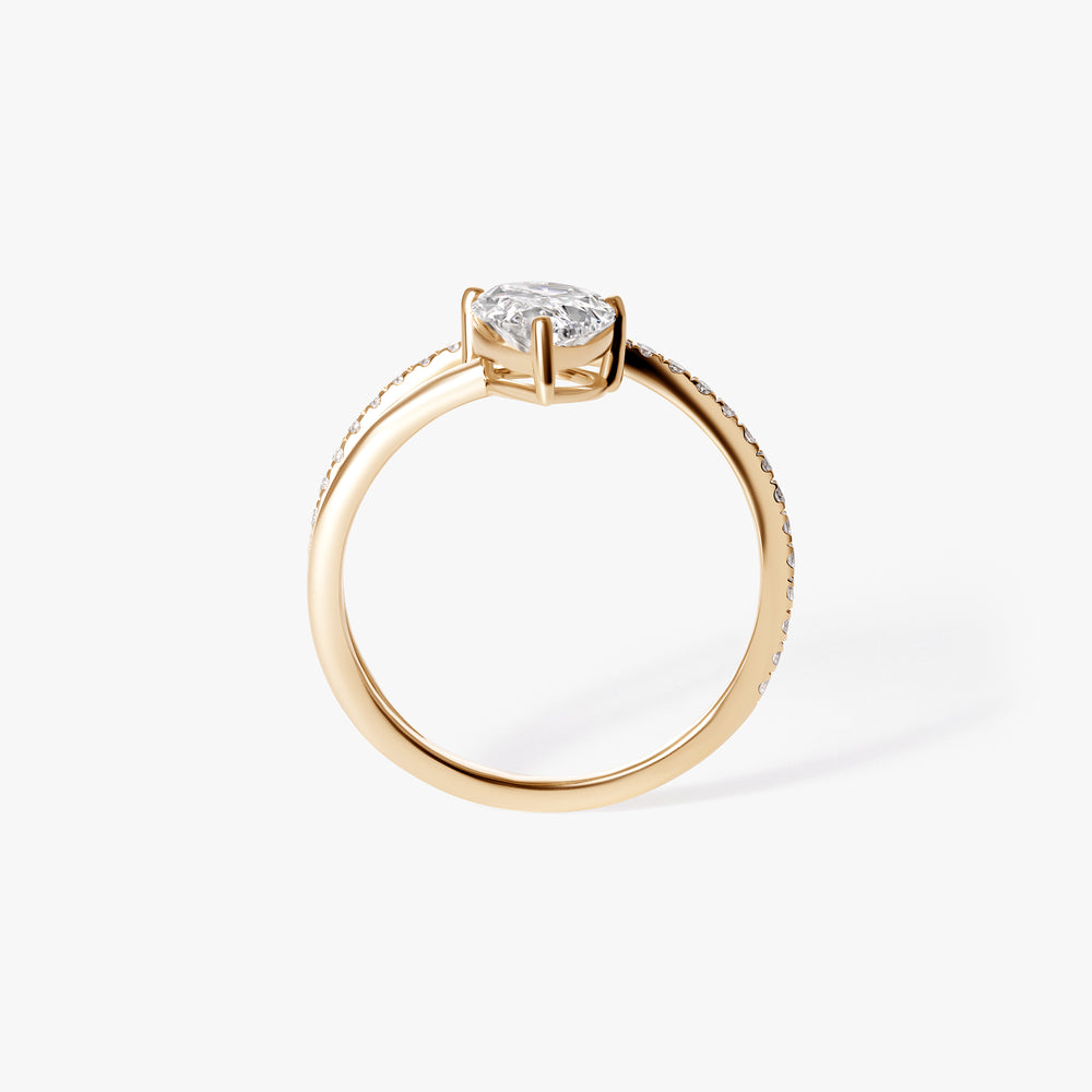 Pear Diamond Pavé Wrap Ring
