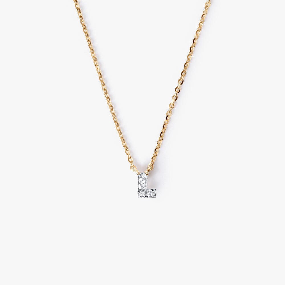 Diamond Initial Pendant Necklace