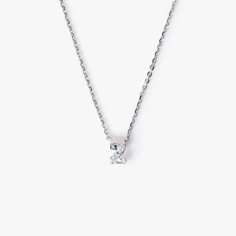 Diamond Initial Pendant Necklace