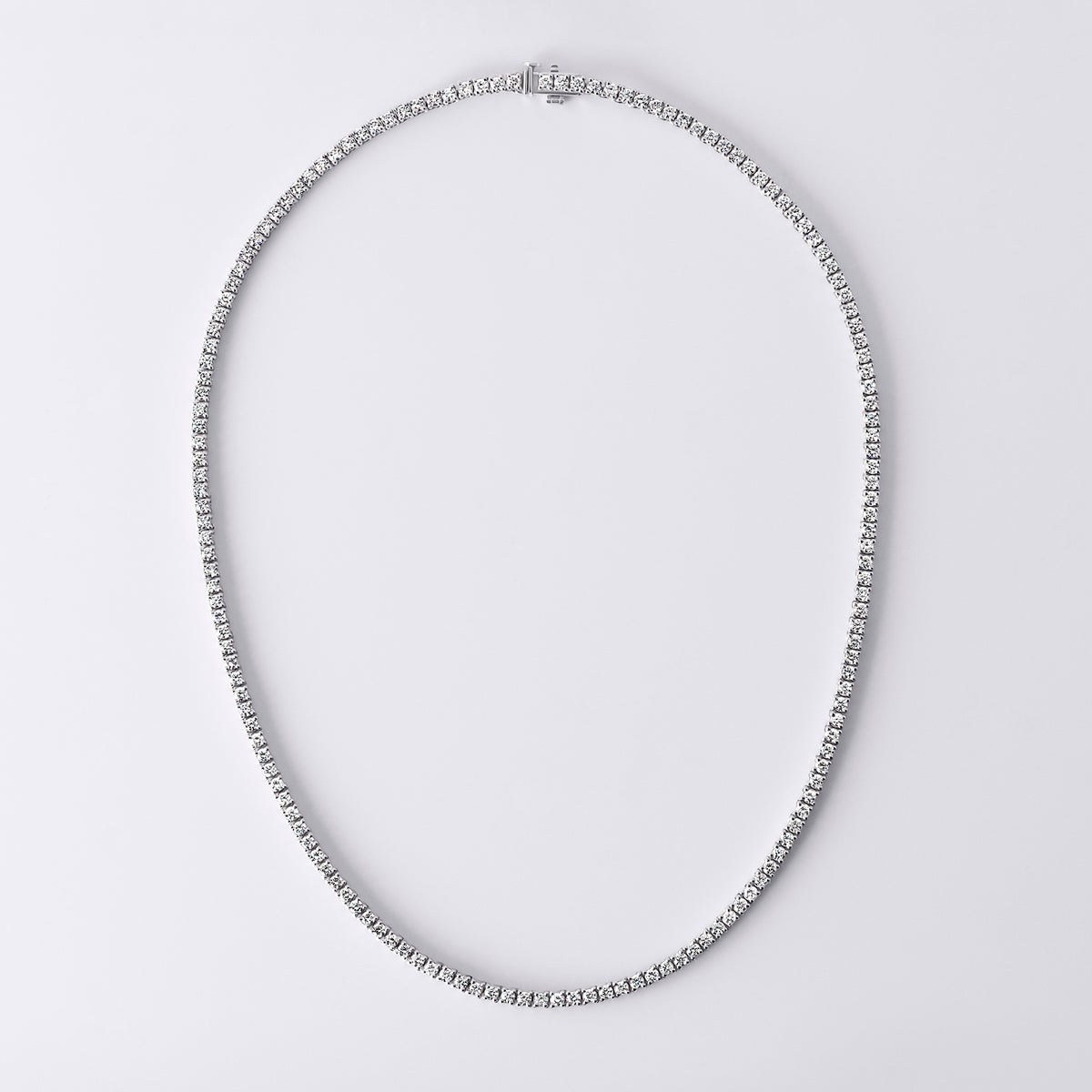 Diamond Classics Lab Grown Round 4 Prong Tennis Necklace (10CTW), White Gold