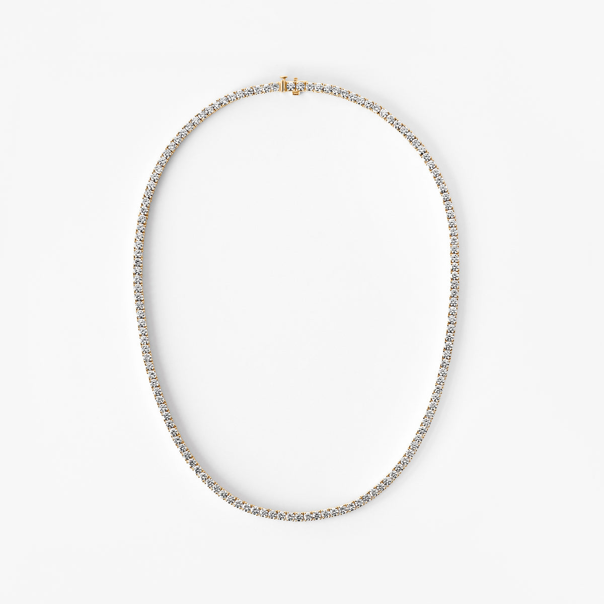 Round Diamond Tennis Necklace
