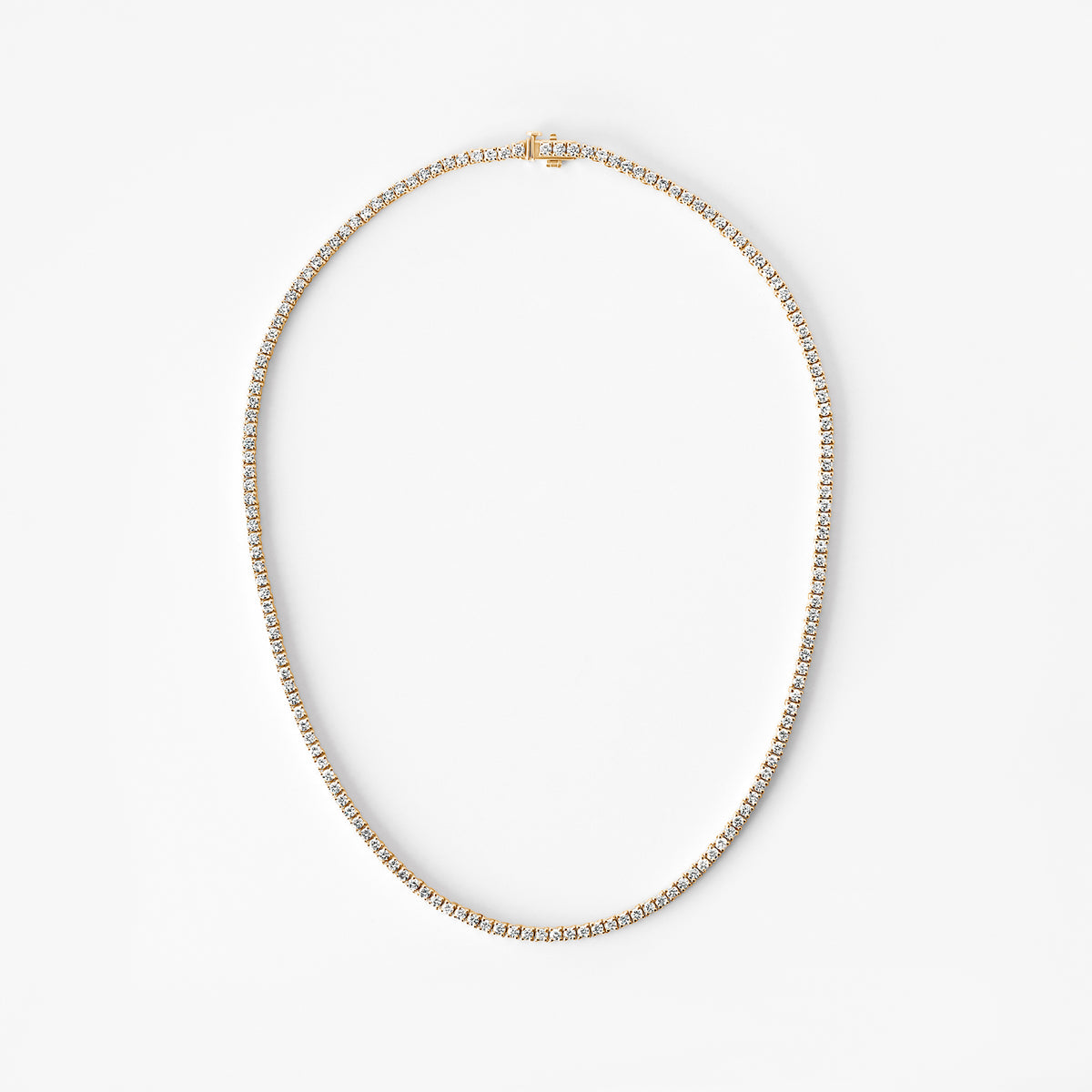 Round Diamond Tennis Necklace