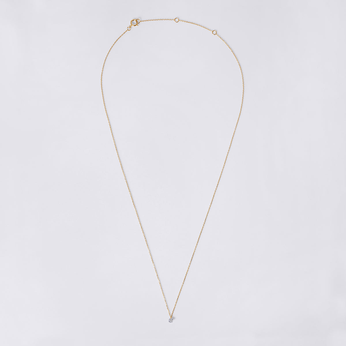 Round Drilled Diamond Pendant Necklace