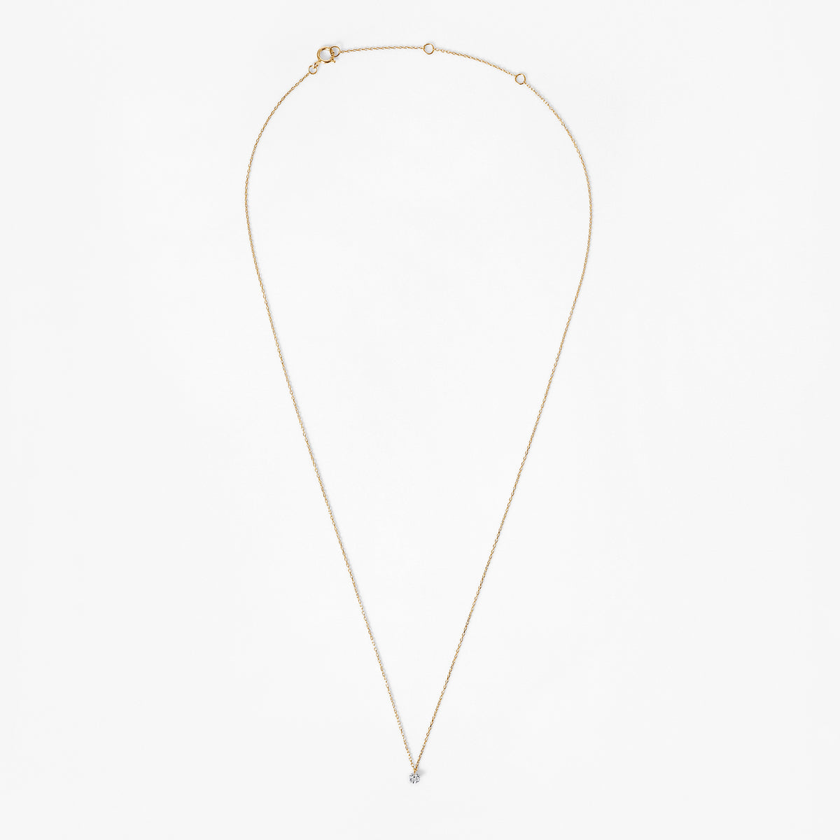 Round Drilled Diamond Pendant Necklace