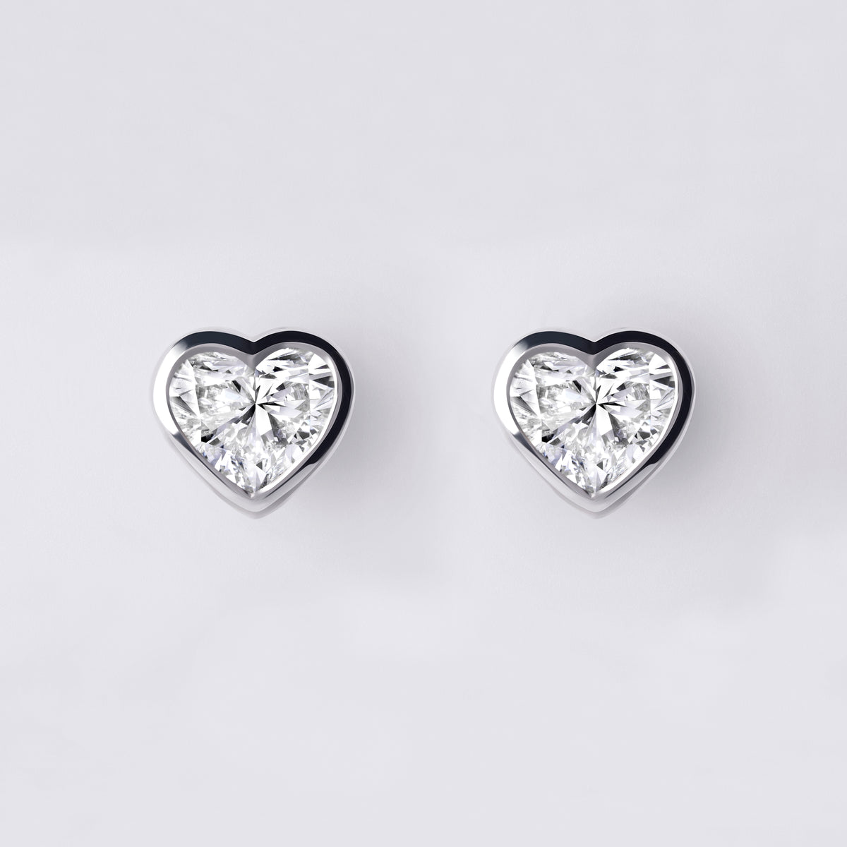 Bezel-Set Heart Sterling Silver Bundle
