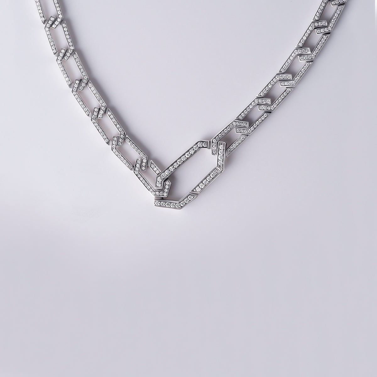 Legacy Couture Hexagonal Pave Link Necklace