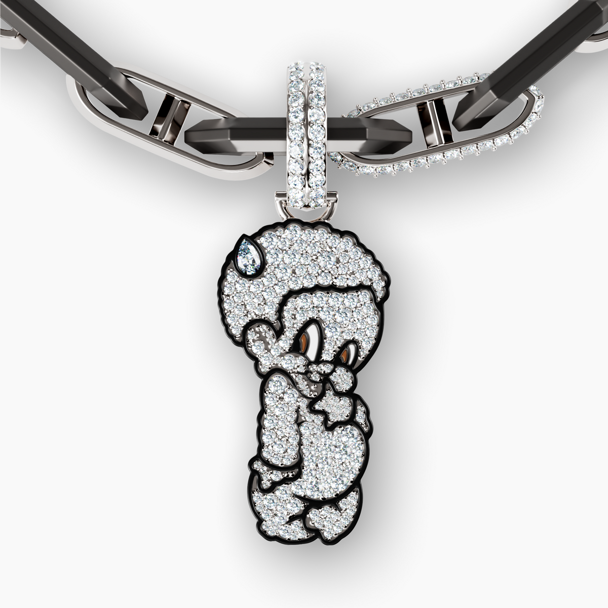 Lil Lenox GRWN Diamond Pavé Charm on Alternating Legacy Link Bracelet