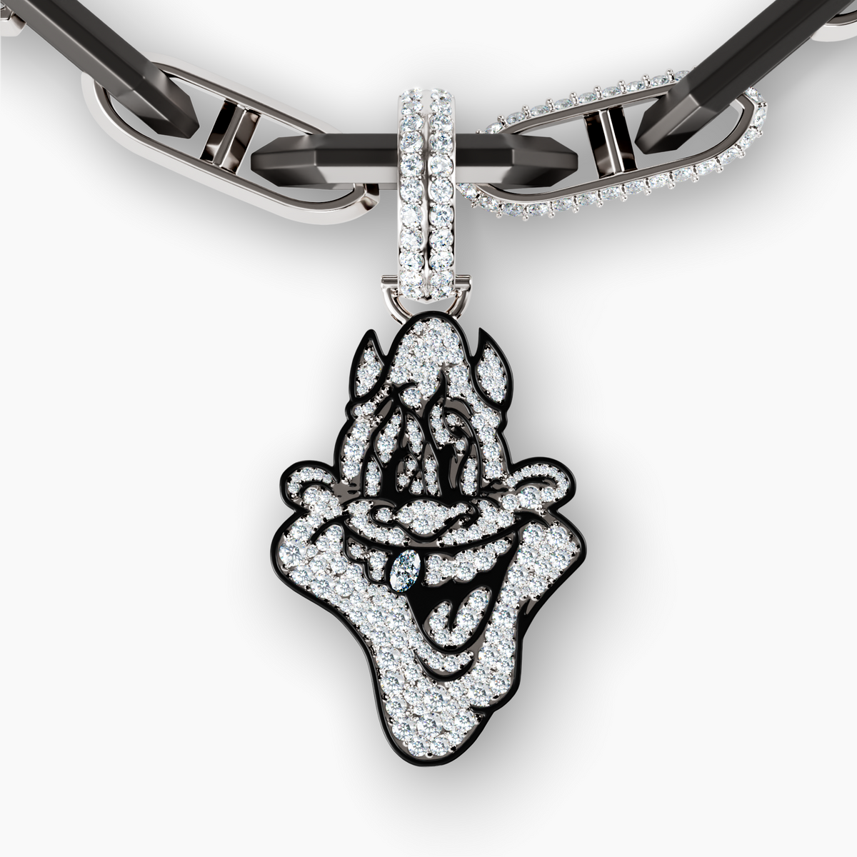 Skip GRWN Diamond Pavé Charm on Alternating Legacy Link Bracelet