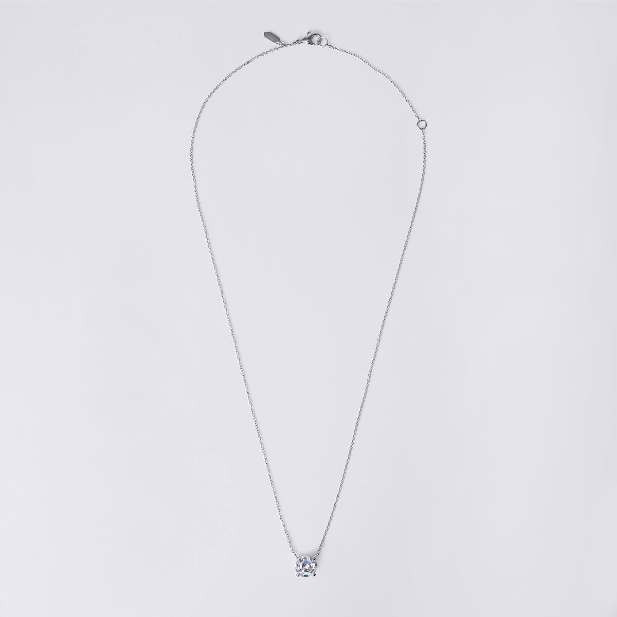 Round Soleil Cut Diamond Solitaire Pendant Necklace