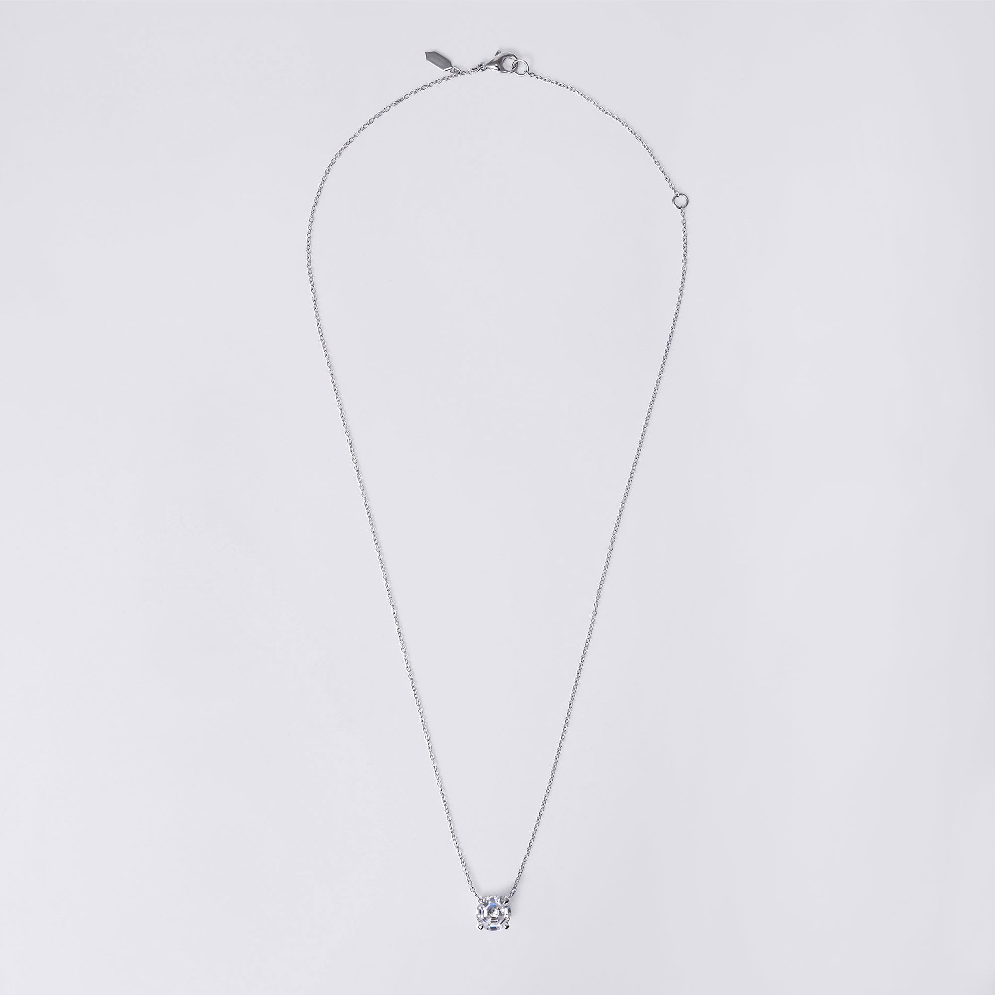 Round Soleil Cut Diamond Solitaire Pendant Necklace
