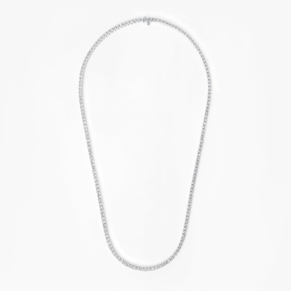 Round Soleil Cut Diamond Round 4 Prong Tennis Necklace