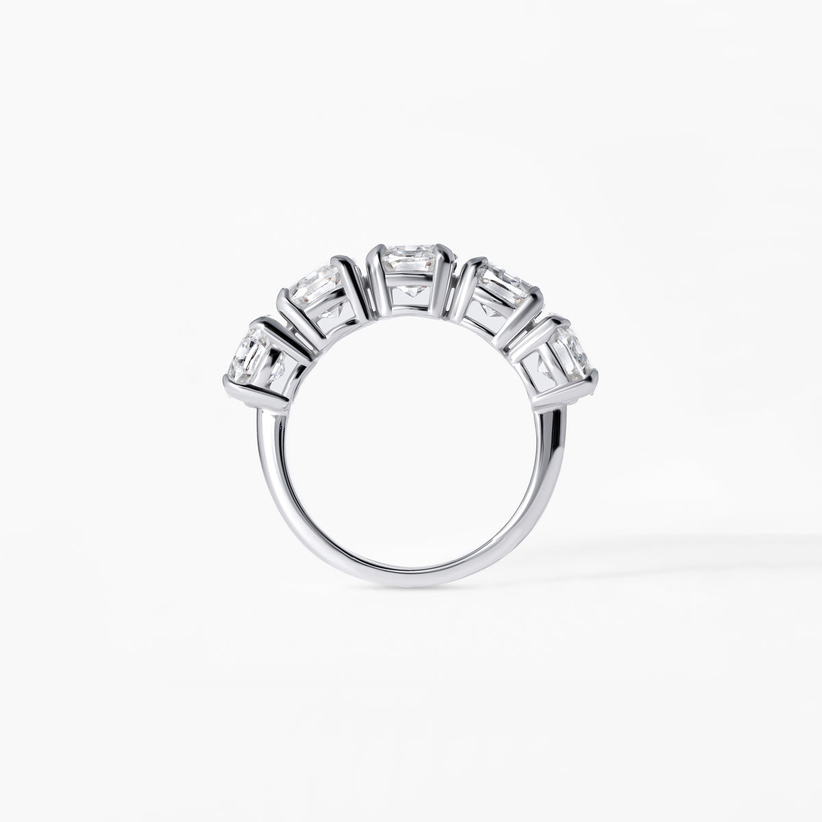 Round Soleil Cut Diamond Five Stone Band