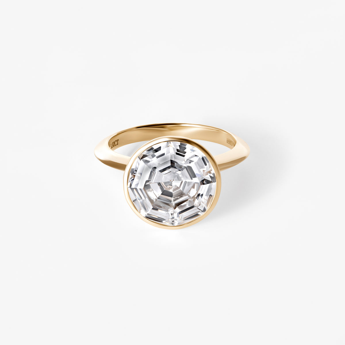 5.50CT Soleil Cut Round Bezel Engagement Ring