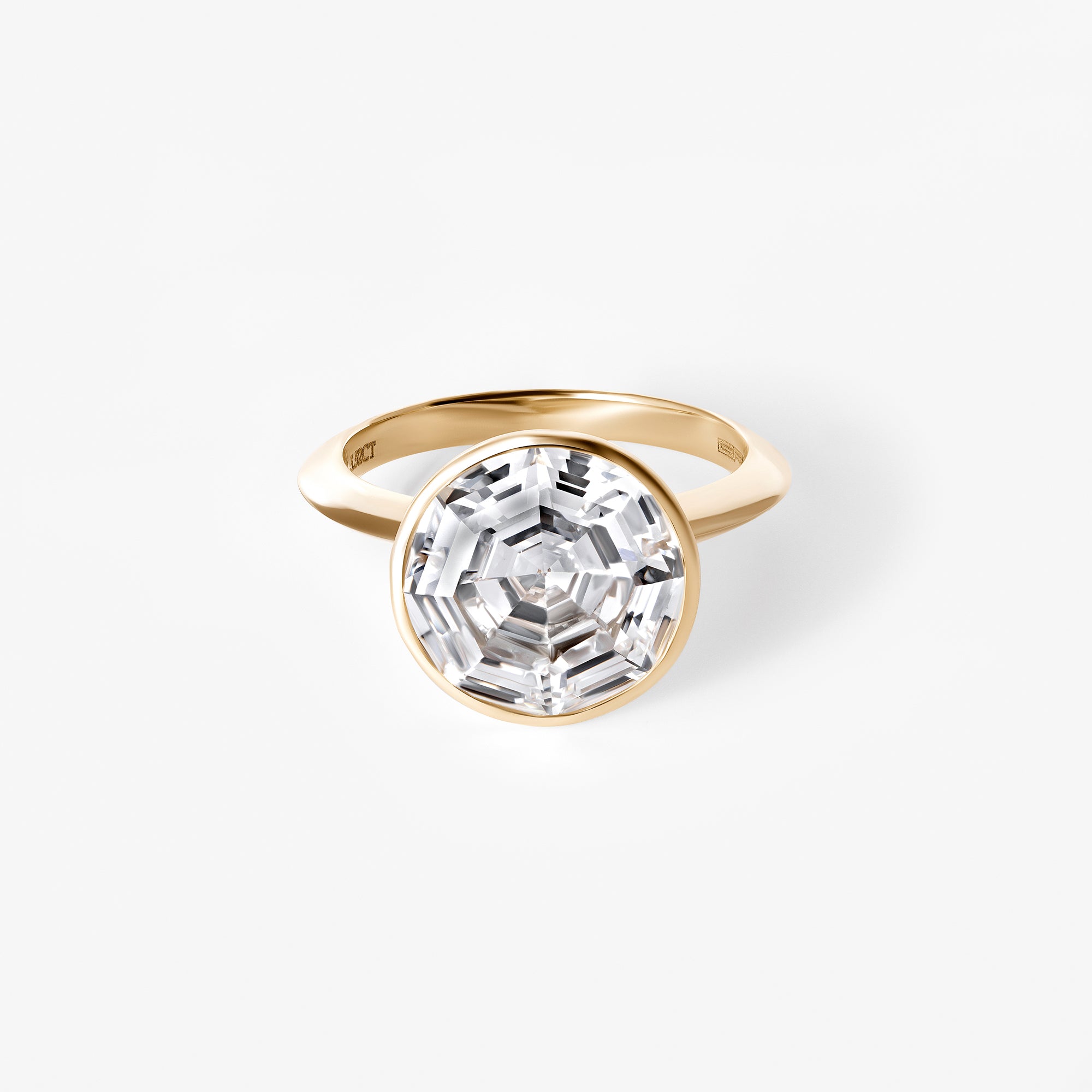 5.50CT Soleil Cut Round Bezel Engagement Ring