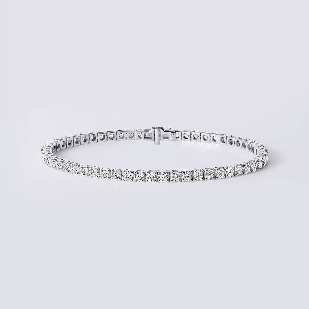 Round 4 Prong Tennis Bracelet (4 3/5CTW), White Gold