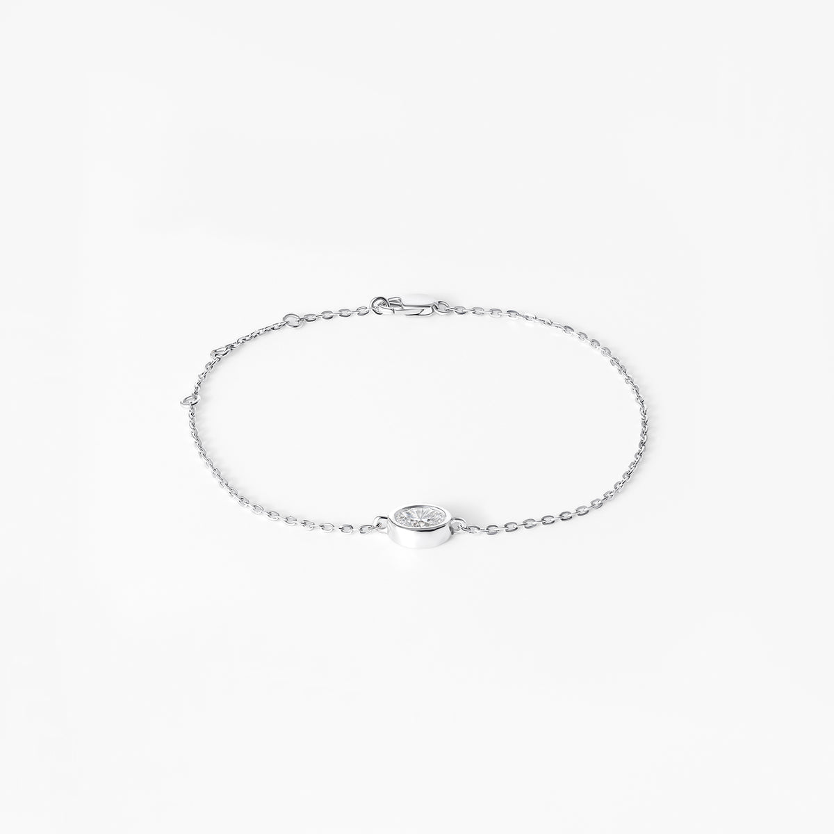 Oval Diamond Bezel Set Bracelet