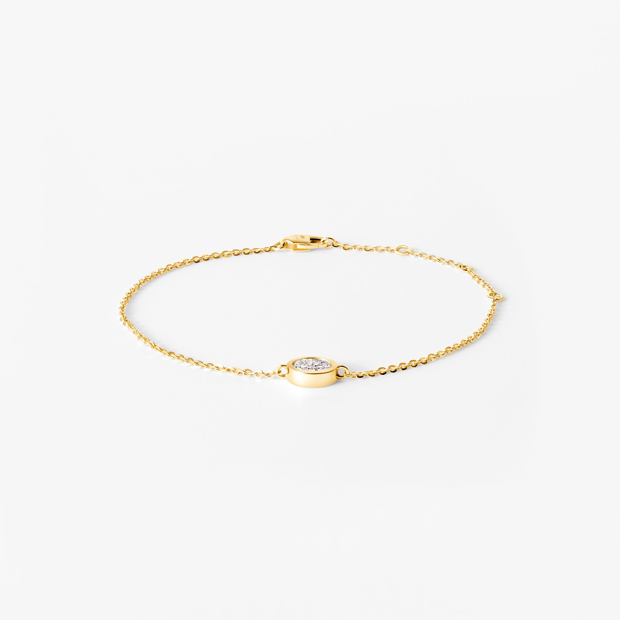 Oval Diamond Bezel Set Bracelet