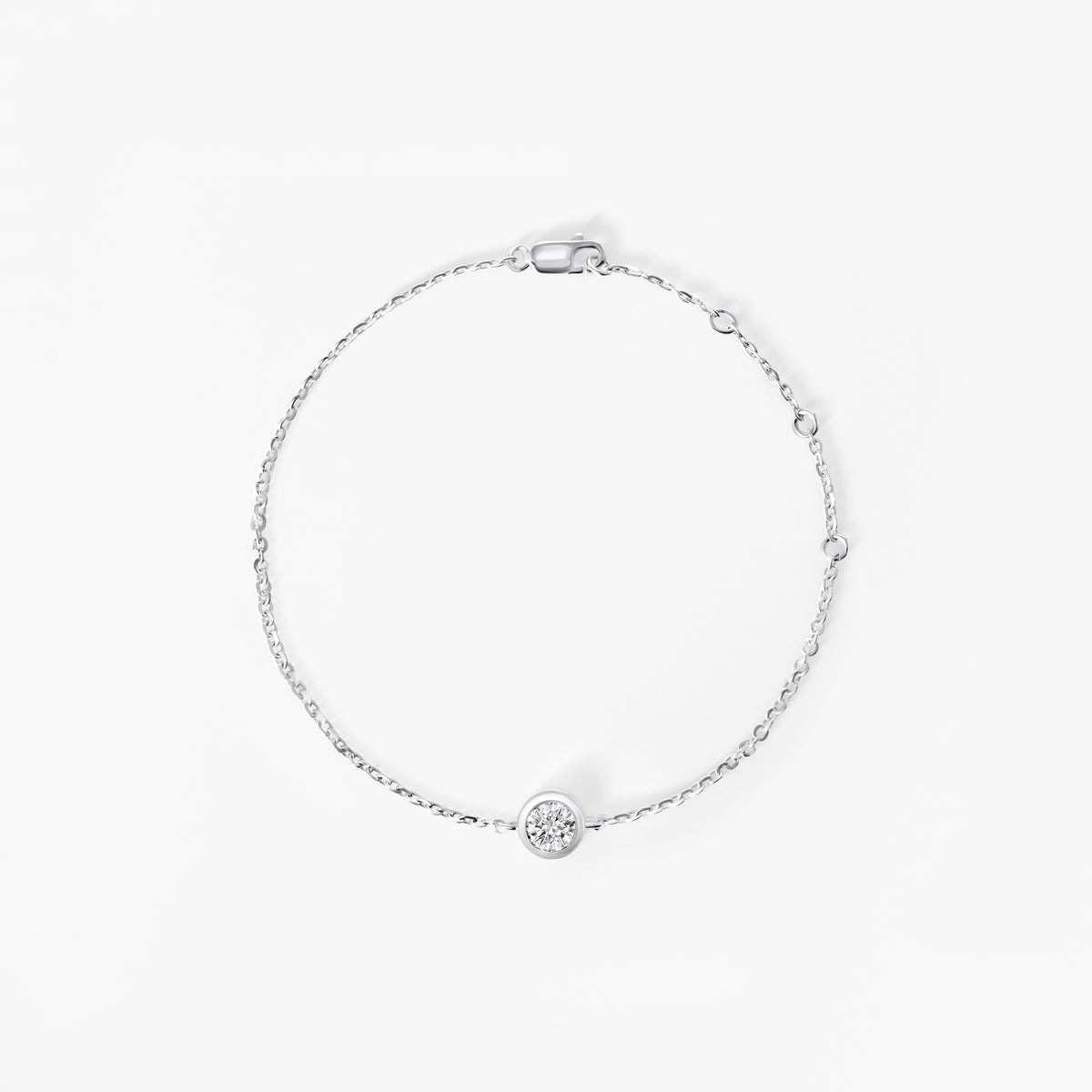 Round Diamond Bezel Set Bracelet