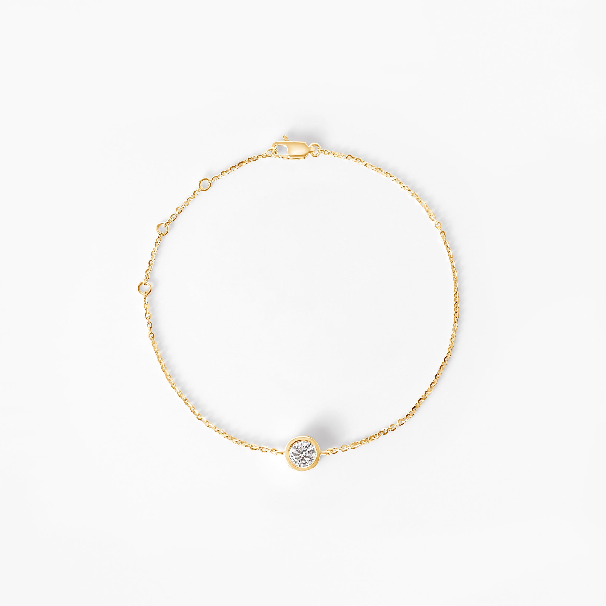 Round Diamond Bezel Set Bracelet