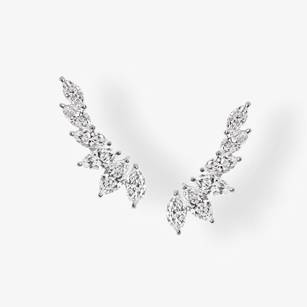 Marquise Diamond Crawler Earrings