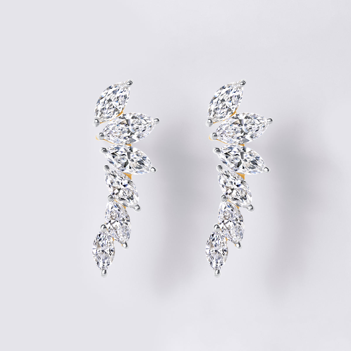 Marquise Ear Crawler (2 1/3CTW), Yellow Gold