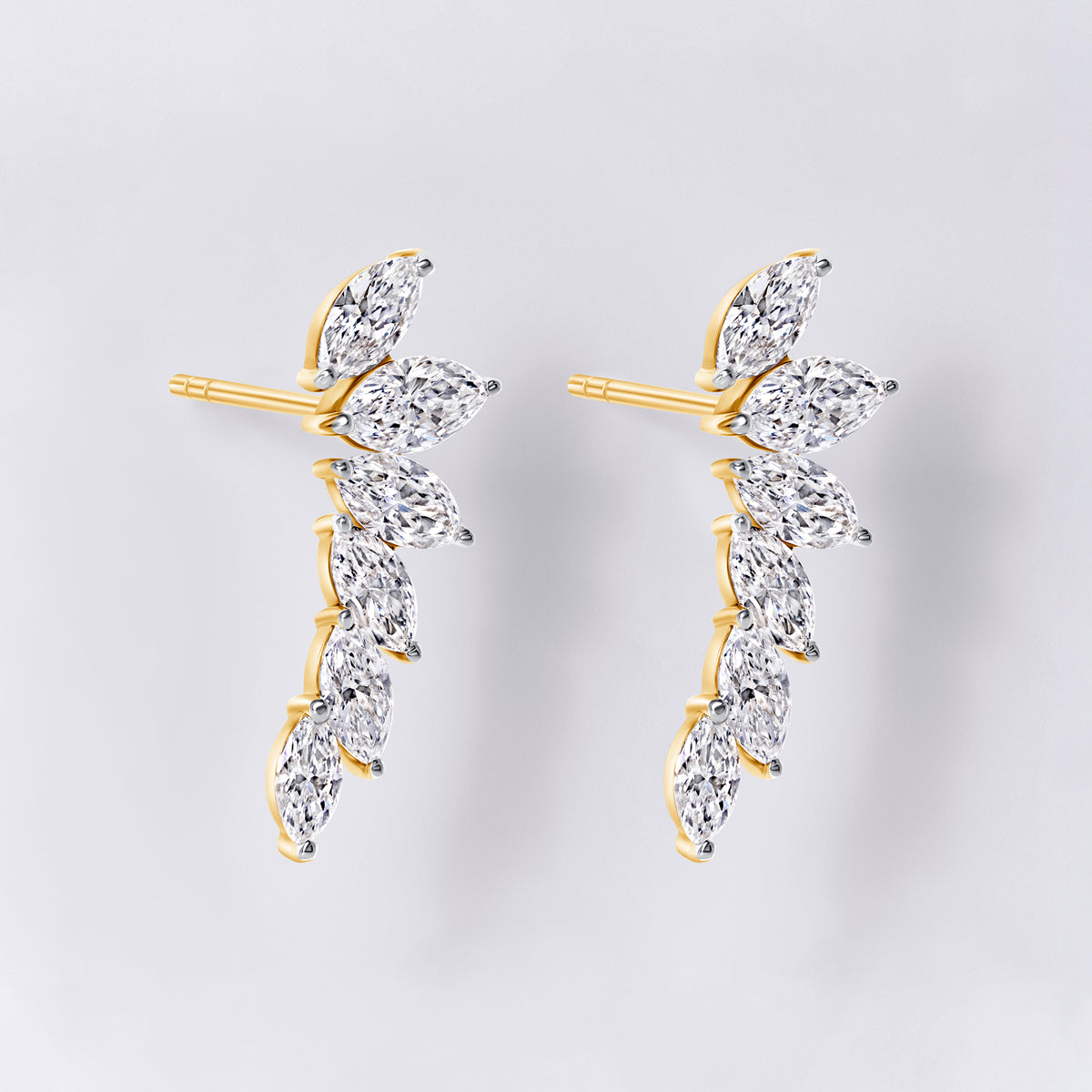 Marquise Ear Crawler (2 1/3CTW), Yellow Gold