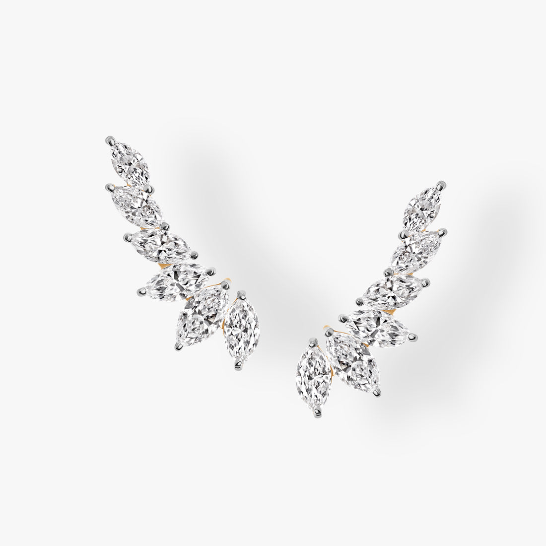 Marquise Diamond Crawler Earrings